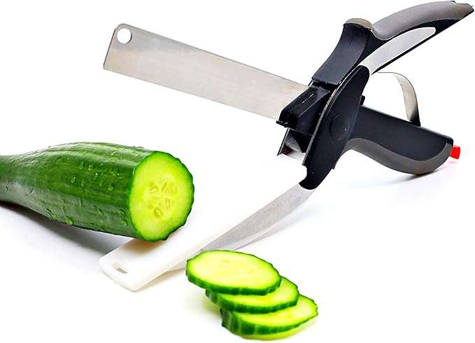 PCC Clever Food Choppers Knife Cutter For Kitchen, 6-in-1 Multipurpose Vegetable Fruit Slicer Cutter