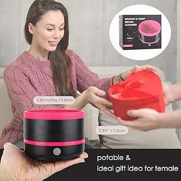 Electric Makeup Brush Cleaner Machine, Quick Cleaning Make Up Brush Washing Tool, Fast Spin and Clea