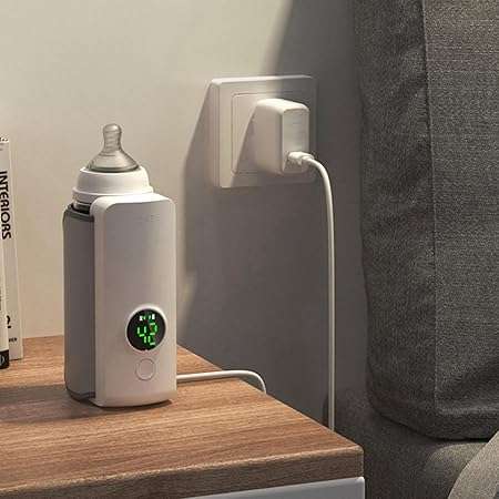 Wireless Baby Milk Warmer, Portable Bottle Warmer - Portable USB Rechargeable Portable Baby Milk Wa