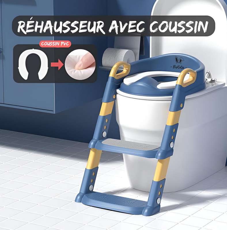 Toilet Trainer for Children with Ladder - Comfortable and Secure Adaptor for Potty Training