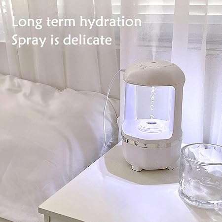 Anti-gravity Water Droplet Humidifier, Bedroom Office Desktop Smog Visible USB Humidifier, Home Bedr