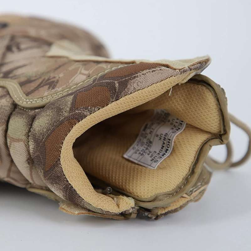 (Hommes) Anti-Slip Safety Breathable Shock-Absorbing Climbing Hiking Tactical Ankle Boots - Khaki
