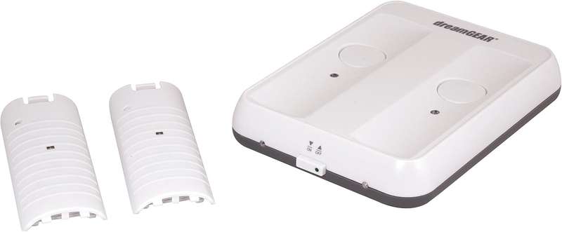 dreamGEAR Nintendo Wii Power Base Dual Wireless Induction Charging Dock with 3 x Batteries- Open Box