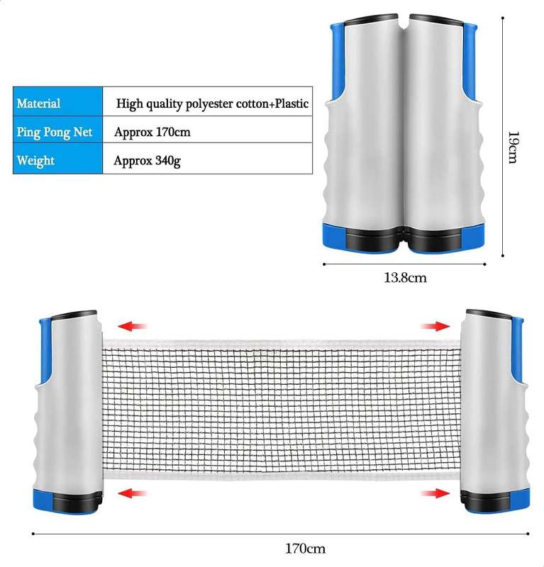 Table Tennis Net with Rack