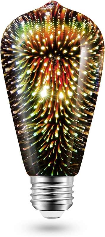 Set of 2 3D 4W Fireworks Bulb