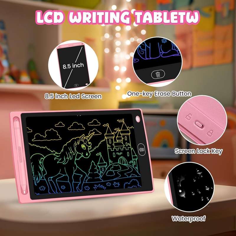 16" CHILDRENS'S LCD ERASABLE AND REUSABLE DOODLE WRITING TABLET - SET OF 3