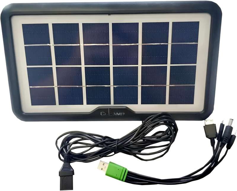 CC Lamp Small Solar Panel with Charging cable 6V 3.8W, for Camping Hiking Outdoor Activities