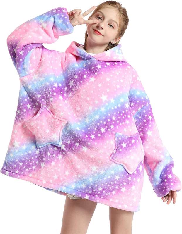 Wearable Blanket Hoodie oversized for Girls Boys Teens