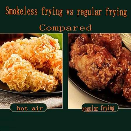 8L Fryer, LCD Smart Touch, 8 Function Menus, 5 Large Capacity, All Kinds of Oil-Free Frying (Color :