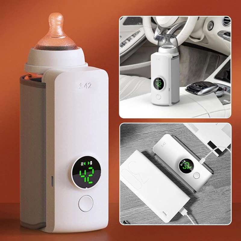 Wireless Baby Milk Warmer, Portable Bottle Warmer - Portable USB Rechargeable Portable Baby Milk Wa