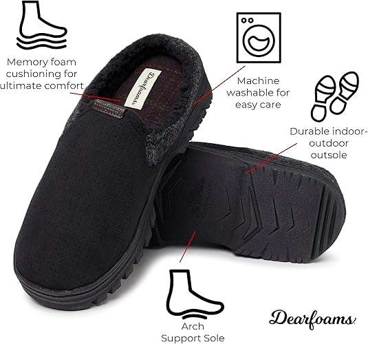 Dearfoams Memory Foam Slippers Size 12-13UK mens
