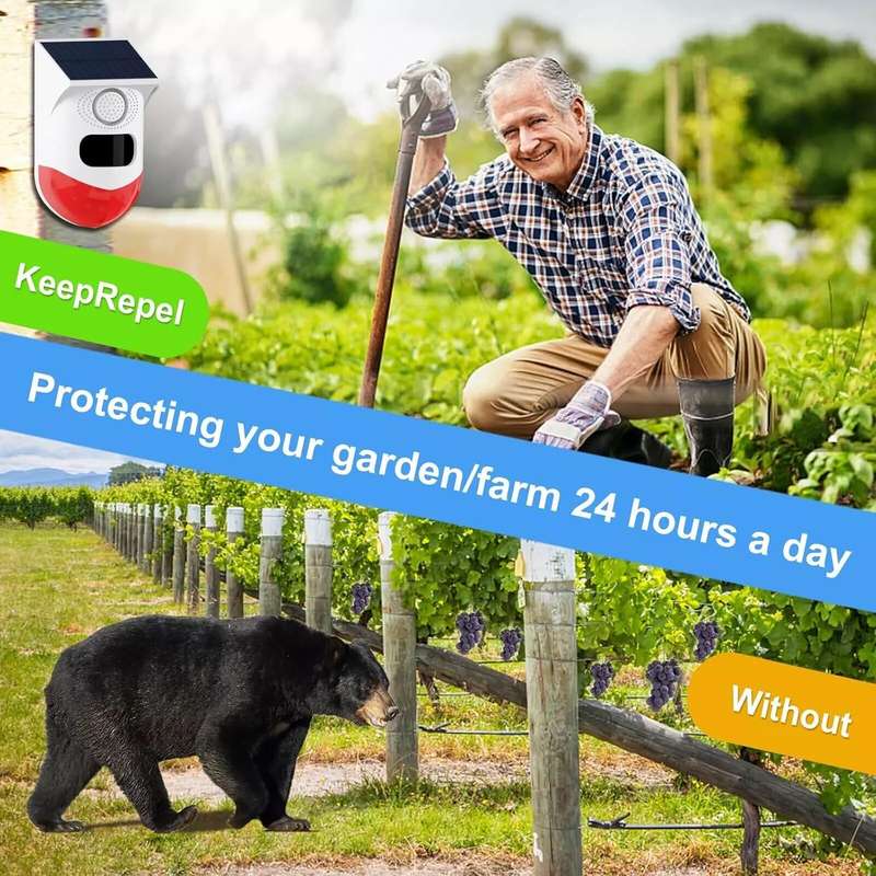 Solar Motion Sensor Alarm, Shed Alarm with 2 Remote Control, Wireless Infrared Motion Detectors