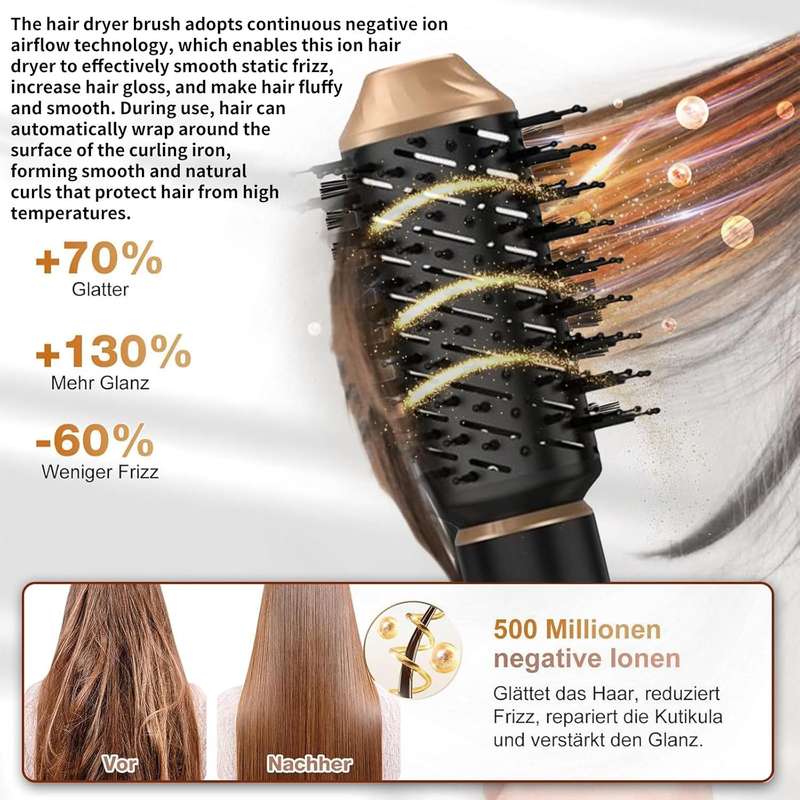 6 IN 1 Collapsible Hot Air Brush