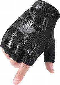 Fingerless Gloves for Men Tactical Gloves Lightweight Breathable Outdoor Sports Gloves for Training