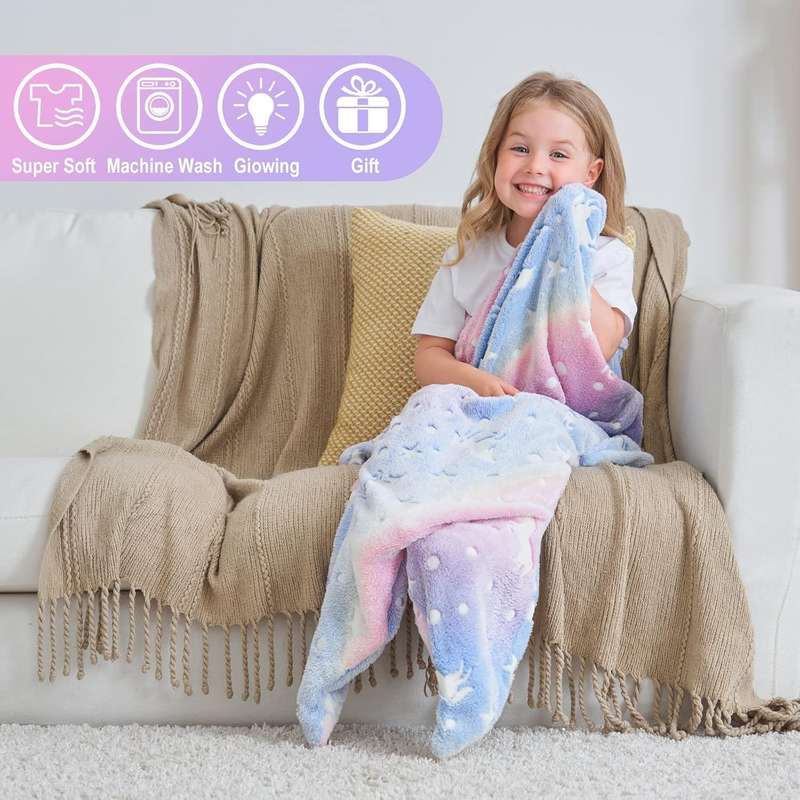Children`s Mermaid Tail Soft Blanket Sleeping Bag - Purple