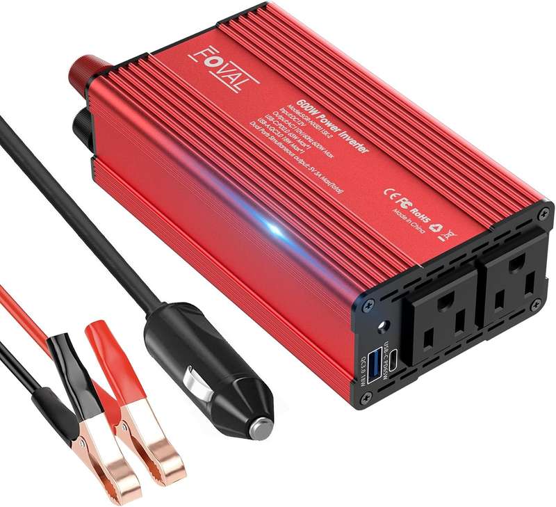 Foval 600W Modified Sine Wave Inverter 12V - 110V 60Hz
