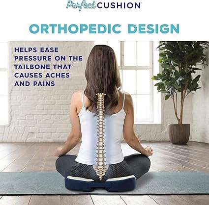 Perfect Cushion Memory Foam & Gel Seat, Quality & Therapeutic Comfort Designed to Cradle & Support Y
