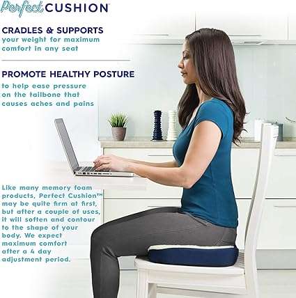 Perfect Cushion Memory Foam & Gel Seat, Quality & Therapeutic Comfort Designed to Cradle & Support Y