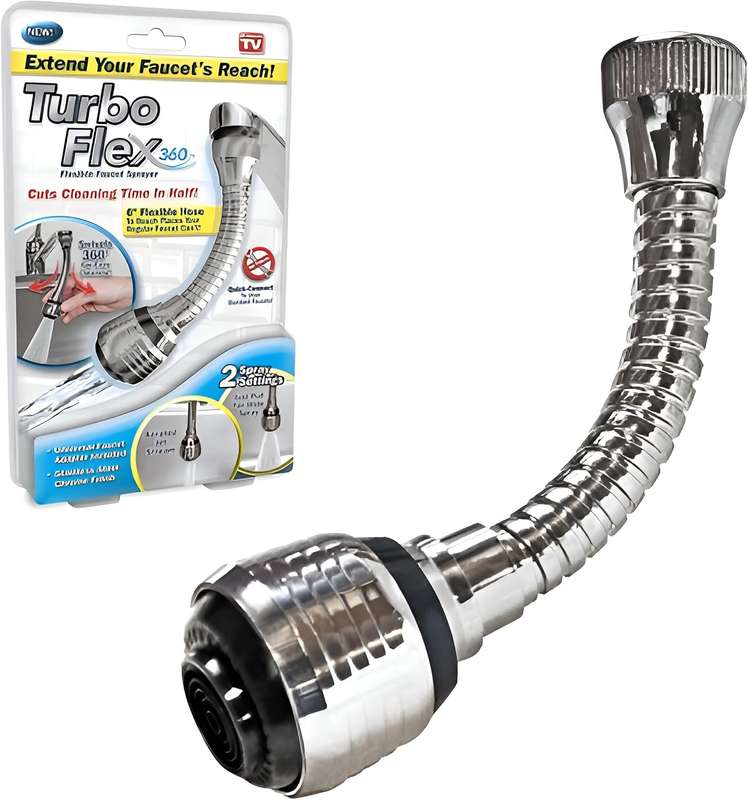 6'' TURBO FLEX 360 DEGREE FAUCET SPRAYER