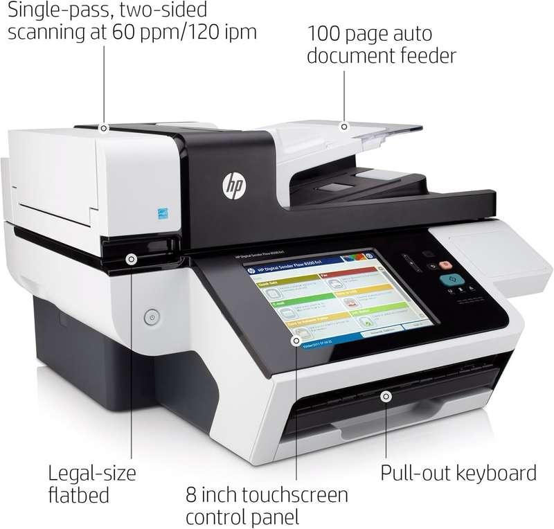 HP Digital Sender Flow 8500 fn1 Document Capture Workstation Scanner