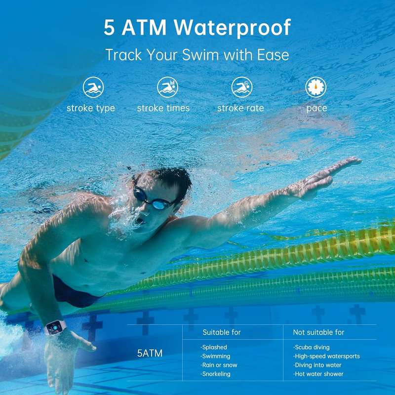 UMIDIGI Smart Watch Uwatch 5, Sport GPS, SpO2 Oxygen Saturation DetectionCompatible iPhone & Android