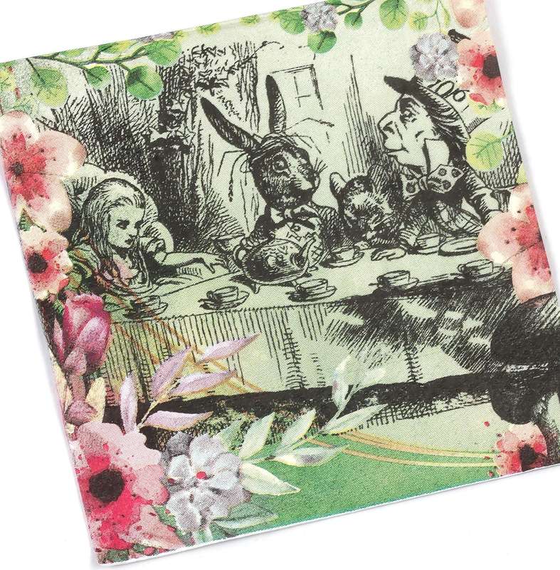 Alice in Wonderland Party Supplies - Huge 40 Napkins Pack