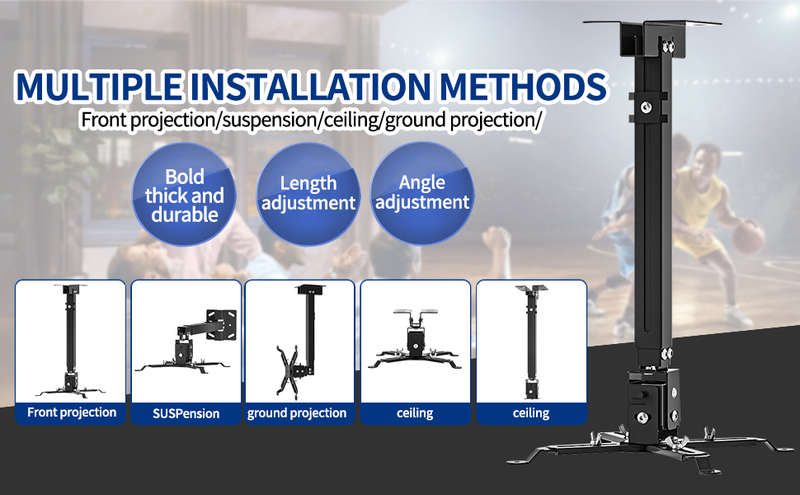4 in 1 Projector Mount,Universial Wall or Ceiling Mount/Bracket with Extendable Arm and Adjustable