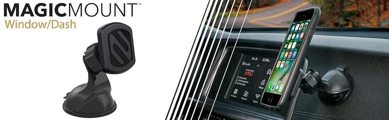 scosche magicmount window dash mount with suction cup base