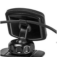 integrated cable clip with iphone cable tucked behind mount