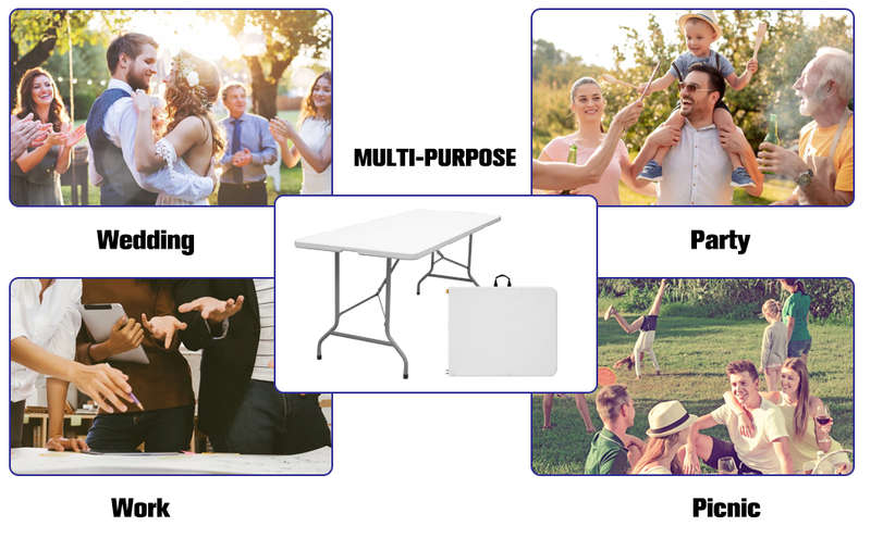 6ft folding table  6 foot folding table foldable table plastic table portable table mesa para fiesta