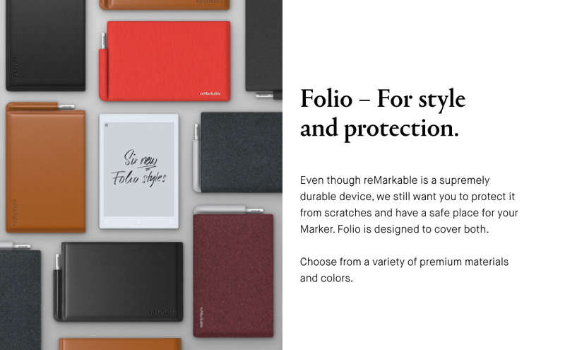 reMarkable Folio, Sleeve, Cover Case, Cary Case. For style and protection