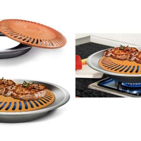 Nonstick Smokeless Indoor Stove Top Grill BBQ- Healthy Living