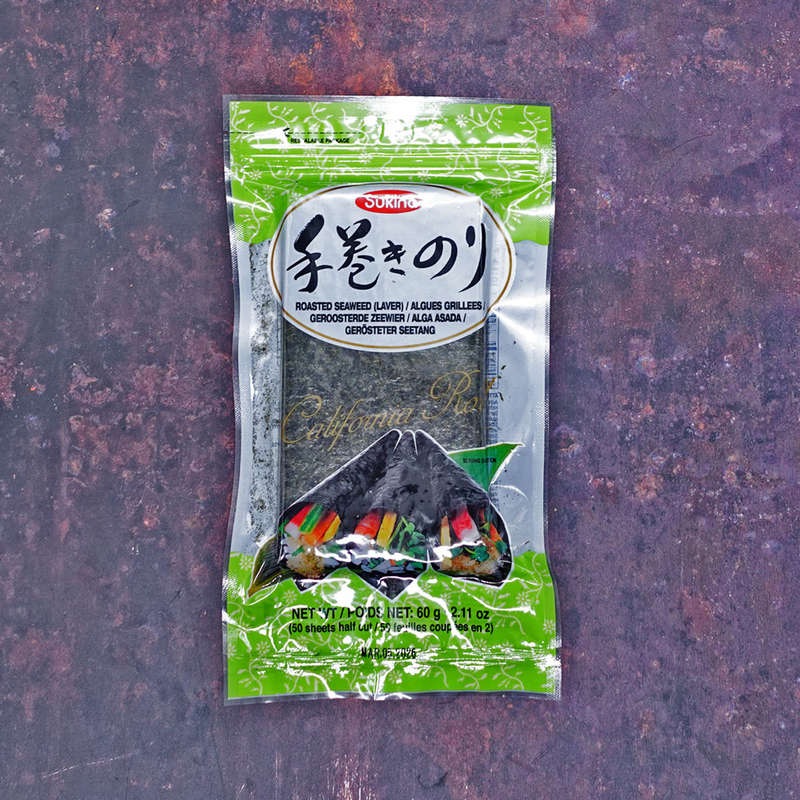 Sukina Roasted Sushi Nori for California Roll (50 Sheets) 60g
