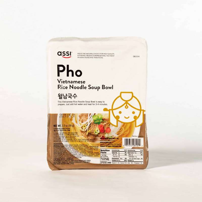 Assi Pho Vietnamese Rice Noodle Soup Bowl 99g