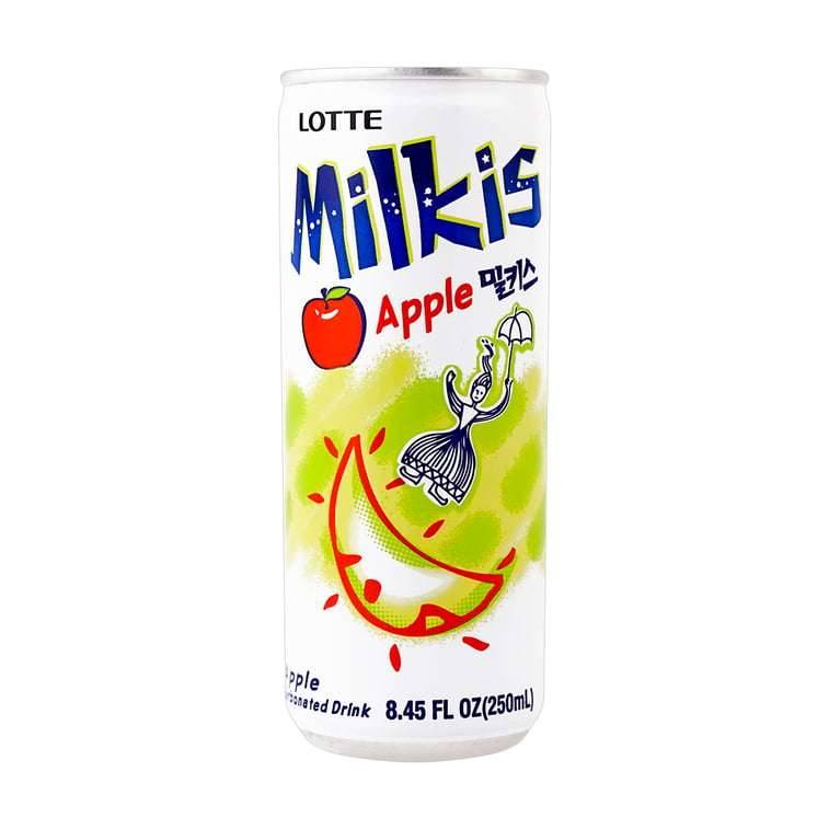 Lotte Milkis Apple Flavour Carbonated Soda Drink 250ml