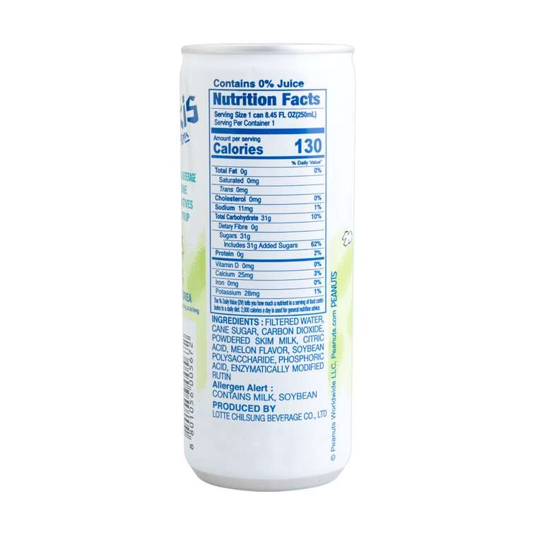 Lotte Milkis Melon Flavour Carbonated Soda Drink 250ml