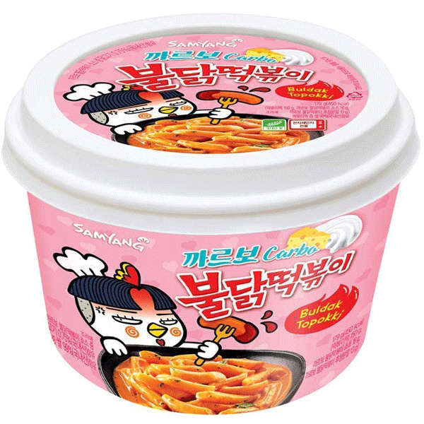 Samyang Buldak Carbonara Hot Chicken Flavour Tteokbokki 185g
