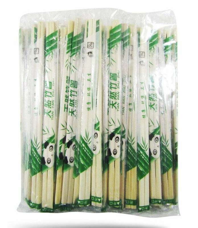 Tian Ran Zhu Zhu Disposable Bamboo Twin Chopsticks 100 Count