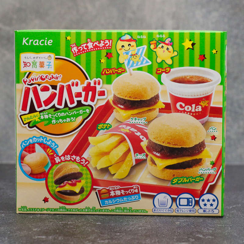 Kracie Popin' Cookin' Happy Kitchen Burger DIY Candy Kit 22g