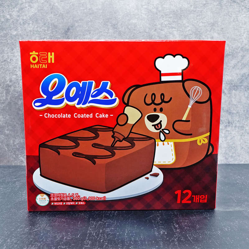 Haitai Oh! Yes Chocolate Coated Cake (12 Pack) 360g