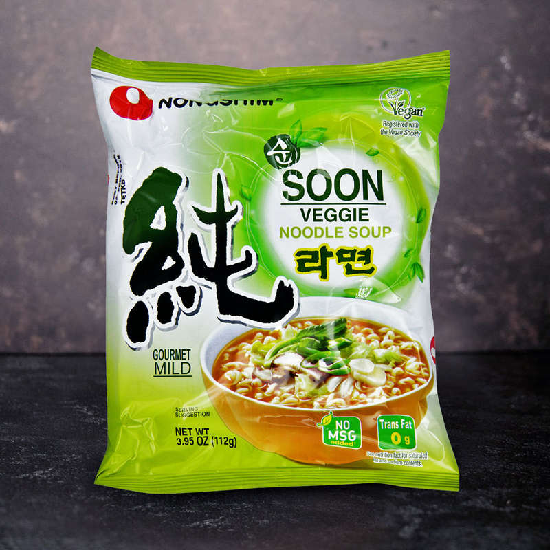 Nongshim Soon Veggie Ramyun Noodle Soup Single Packet 112g