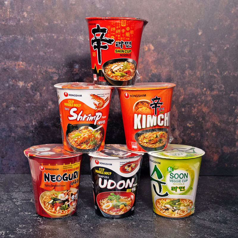 Nongshim 6 Noodle Soup Cup Range