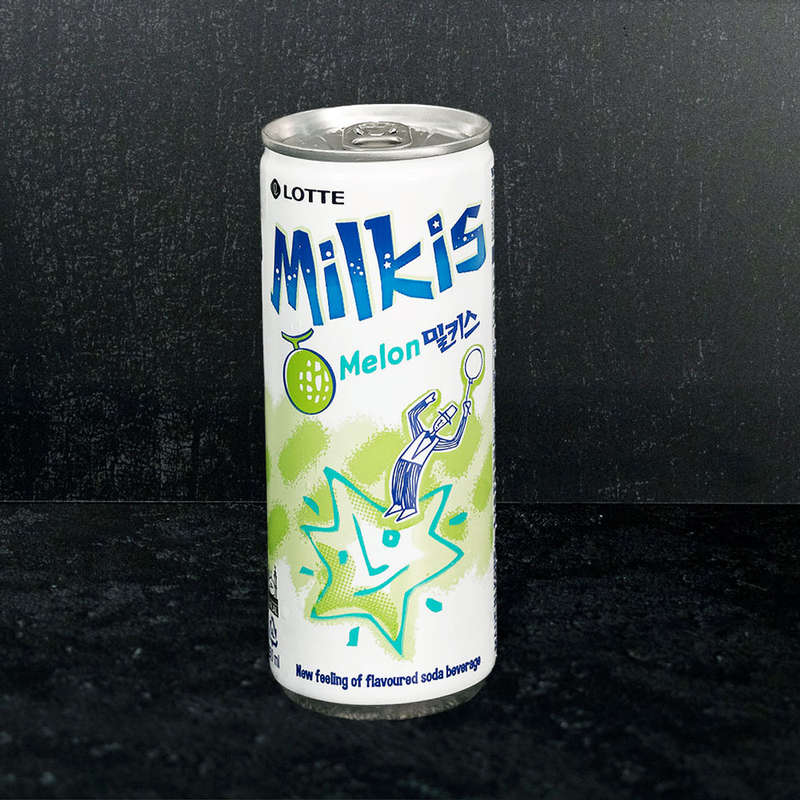 Lotte Milkis Melon Flavour Carbonated Soda Drink 250ml