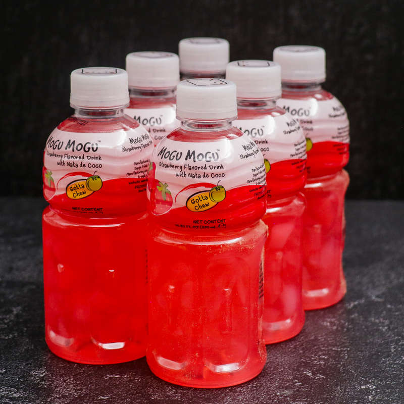 Sappé Mogu Mogu Strawberry Drink With Nata De Coco (320mlx6)