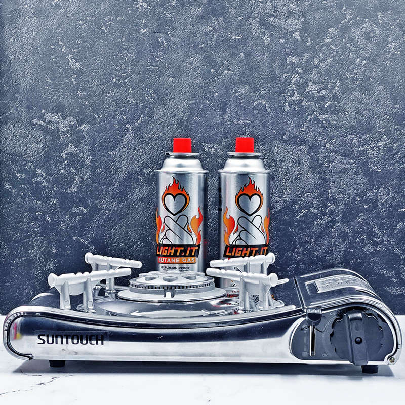 Portable Gas Stove &amp; Butane Gas Combo