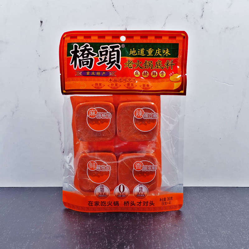 Qiaotou Old Hot Pot Base (90gx4) 360g