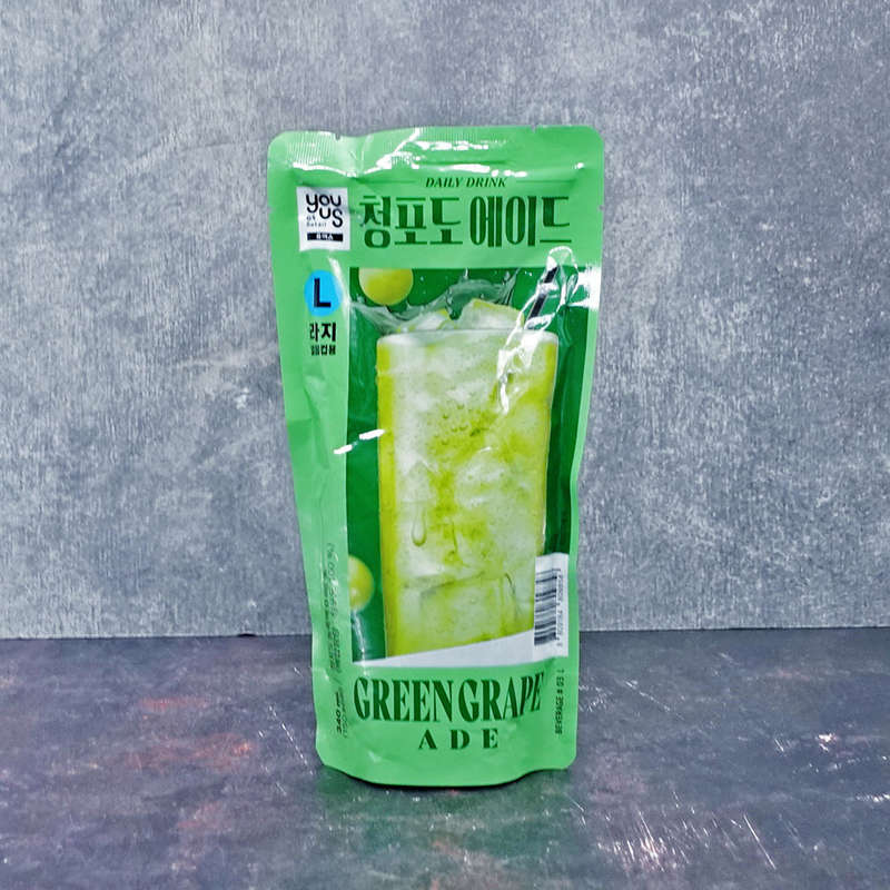 Youus Green Grape Ade Pouch Drink 340ml