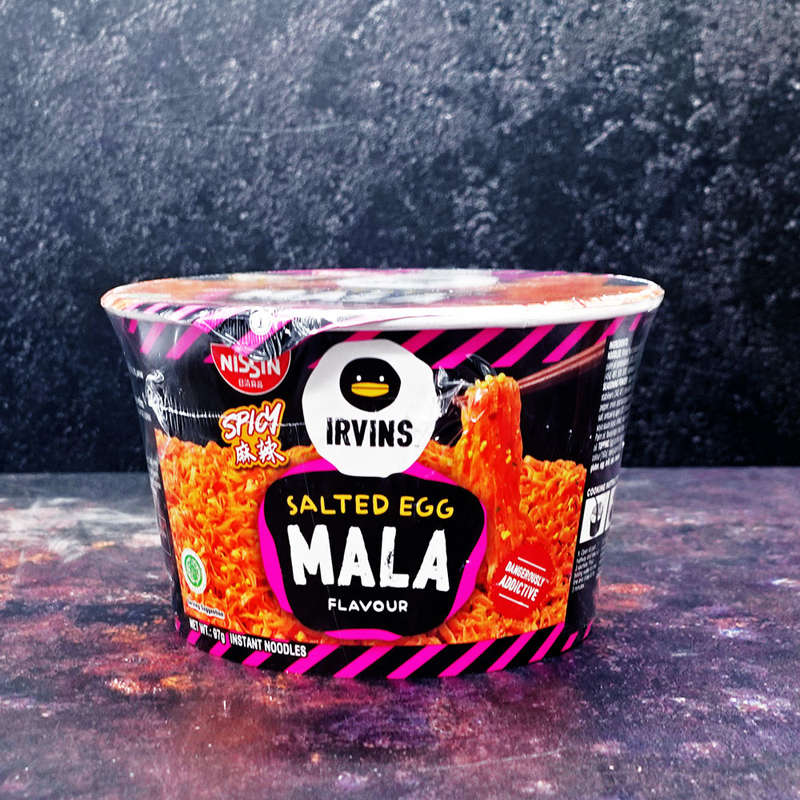 Nissin Irvins Limited Edition Spicy Mala Salted Eggs Bowl 100g