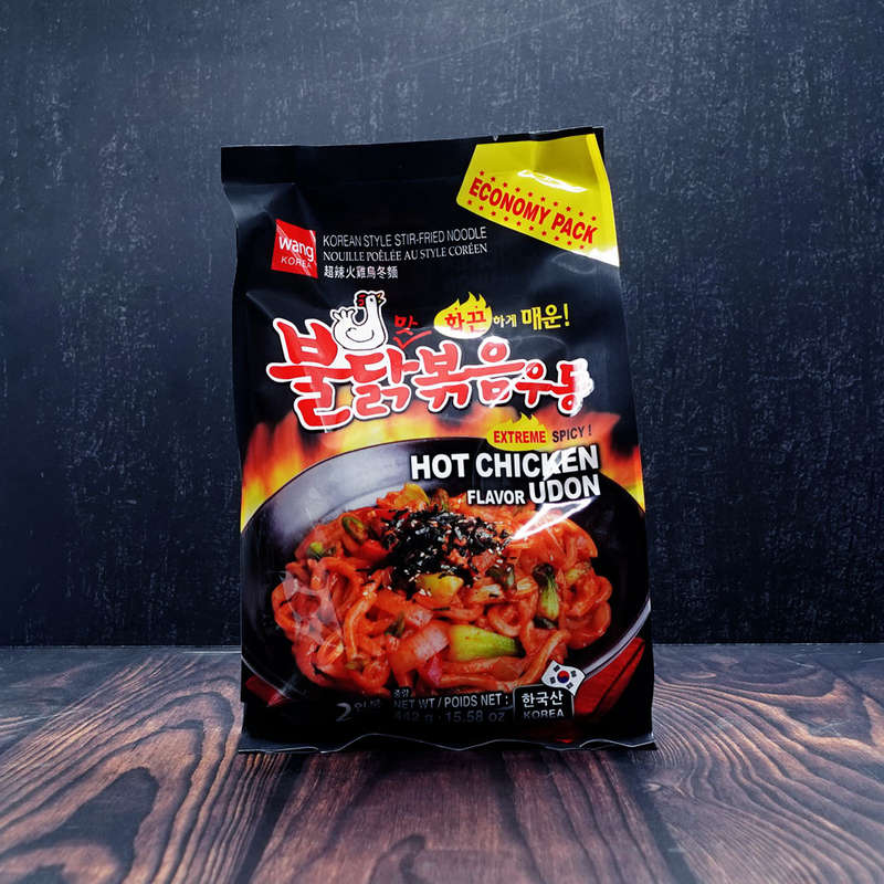 Wang Korea Buldak Hot Chicken Udon (Extremely Spicy) Economy Pack 442g