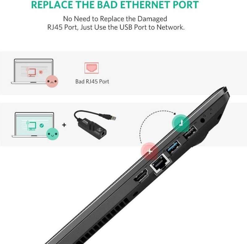 USB 3.0 Ethernet Adapter 10/100/1000Mbps